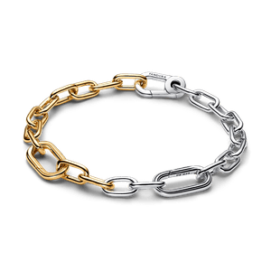 Bracelete Dois Tons Corrente De Elos