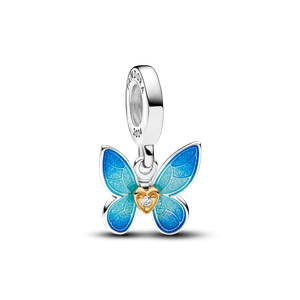 Charm Prata Pendente Borboleta Azul - Pandora Club 2024