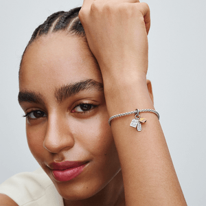 Charm Pendente Melhores Amigos em Dois Tons