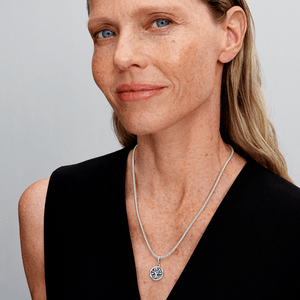 Charm Prata Pendente árvore Da Família Infinita